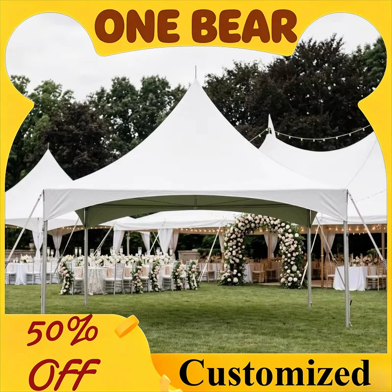 Custom Size Aluminum High Peak Pagoda Canopy Tent Waterproof Sun Protection Outdoor Shelter For Large Outdoor Party Activities
