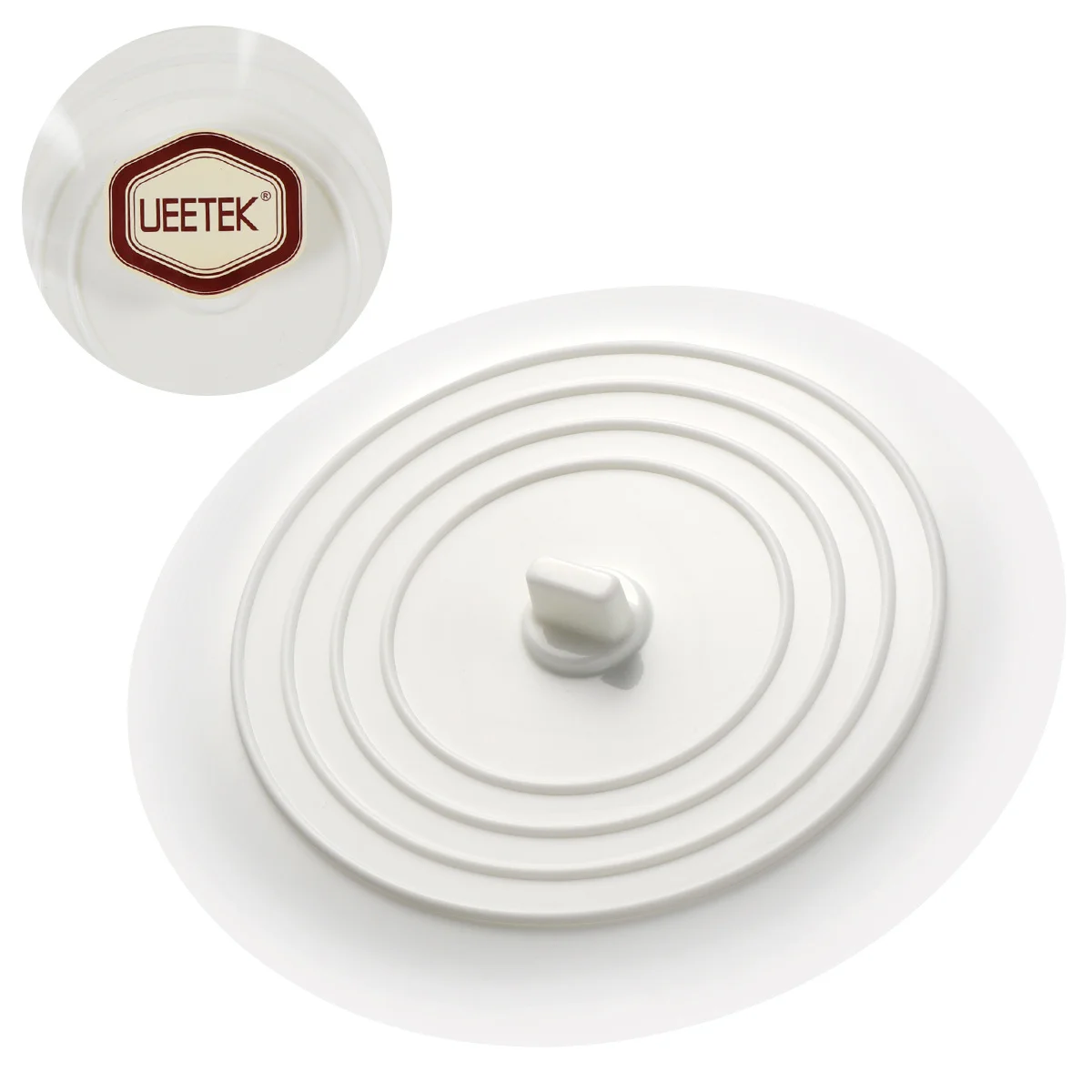 Bouchon d'évier en Silicone facile à nettoyer, 1 pièce, forte Adsorption pour les cuisines, les salles de bains, les buanderie, joint d'eau parfait blanc