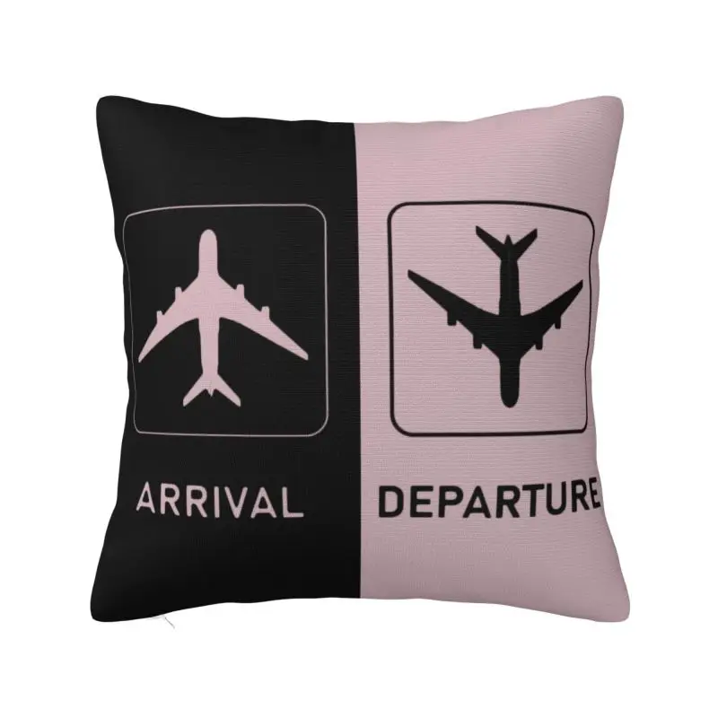 

Luxury Plane Arrivals And Departures Cushion Cover Soft Plane Aviation Aviator Airplane Pillow Case Home Decor