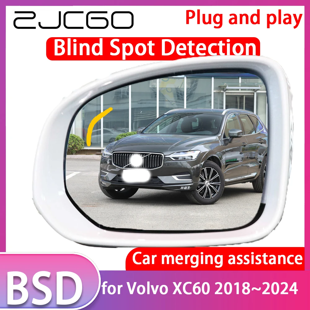 

ZJCGO for Volvo XC60 2019 2020 2021 2022 2023 Blind Spot Detection Car BSD BSA BSM System Driving Warning Radar Alert Mirror