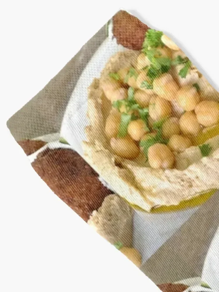 Hummus, falafel, chickpeas Socks warm winter bright garter professional running cycling Socks Ladies Men's