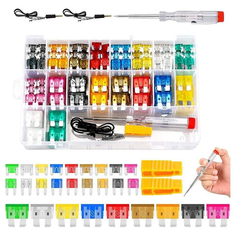 306PCS Fuse Car Kit Standard Blade Fuse Assortment 5A10A15A20A25A30A35A Automotive Fuse Insert Insurance of Xenon Piece Lights