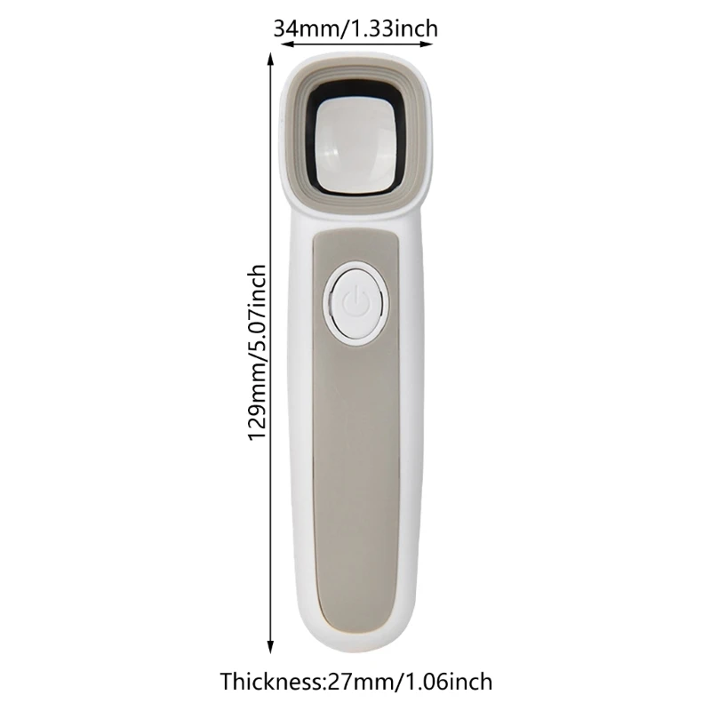 illuminates Reading Magnifier with 3 LEDs Large Lighted Magnifier Multifunction Handheld for Detailed Inspection