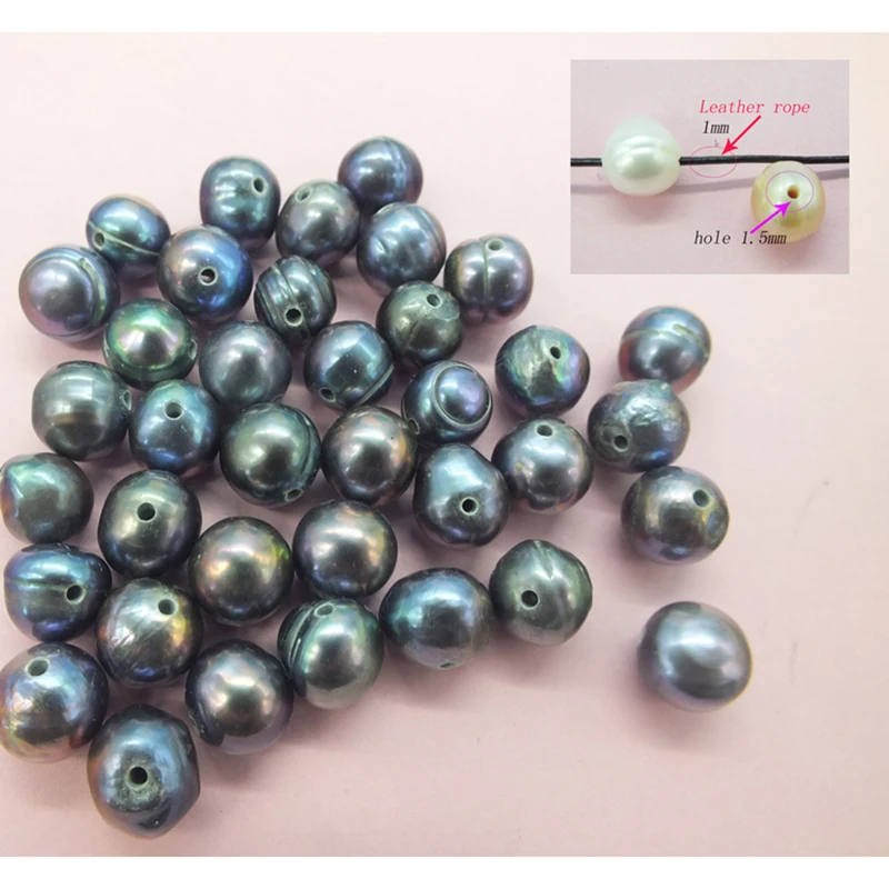 

DIY jewelry beads ! Wholesale, 200PCS / lot 1.5MM hole 11MM natural white / purple / black / pink. Potato pearl