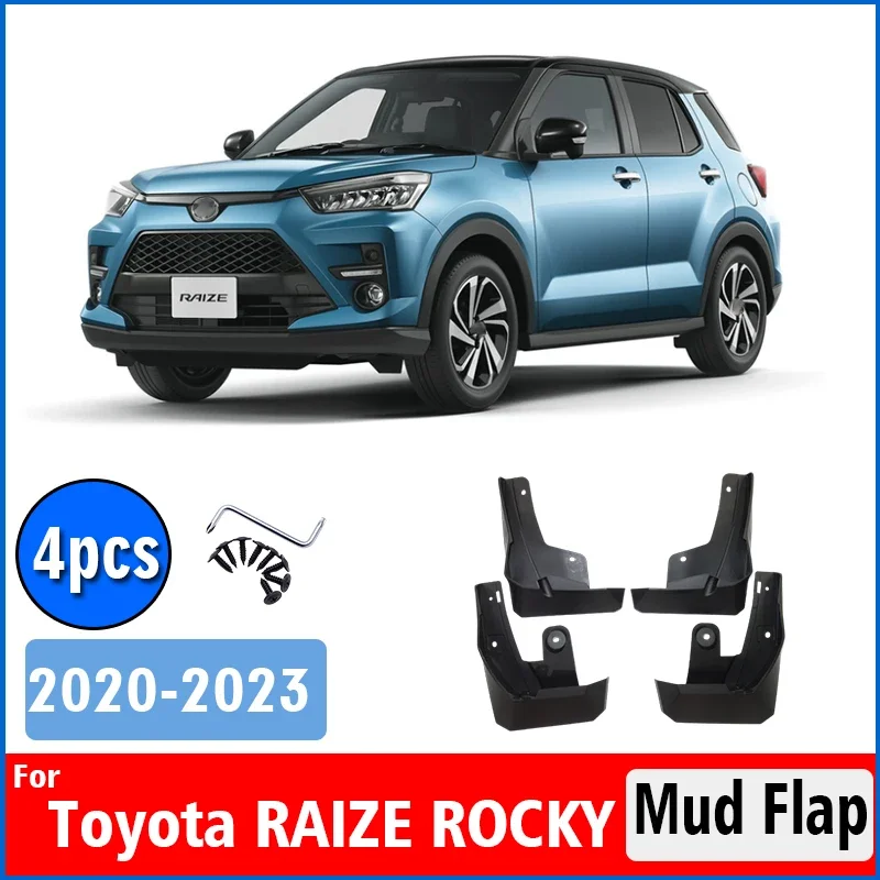 

FOR Toyota Raize Rocky 2020 2021 2022 2023 Mudguard Fenders Mud Flap Guards Splsh Mudflaps Car Accessories Front Rear 4pcs