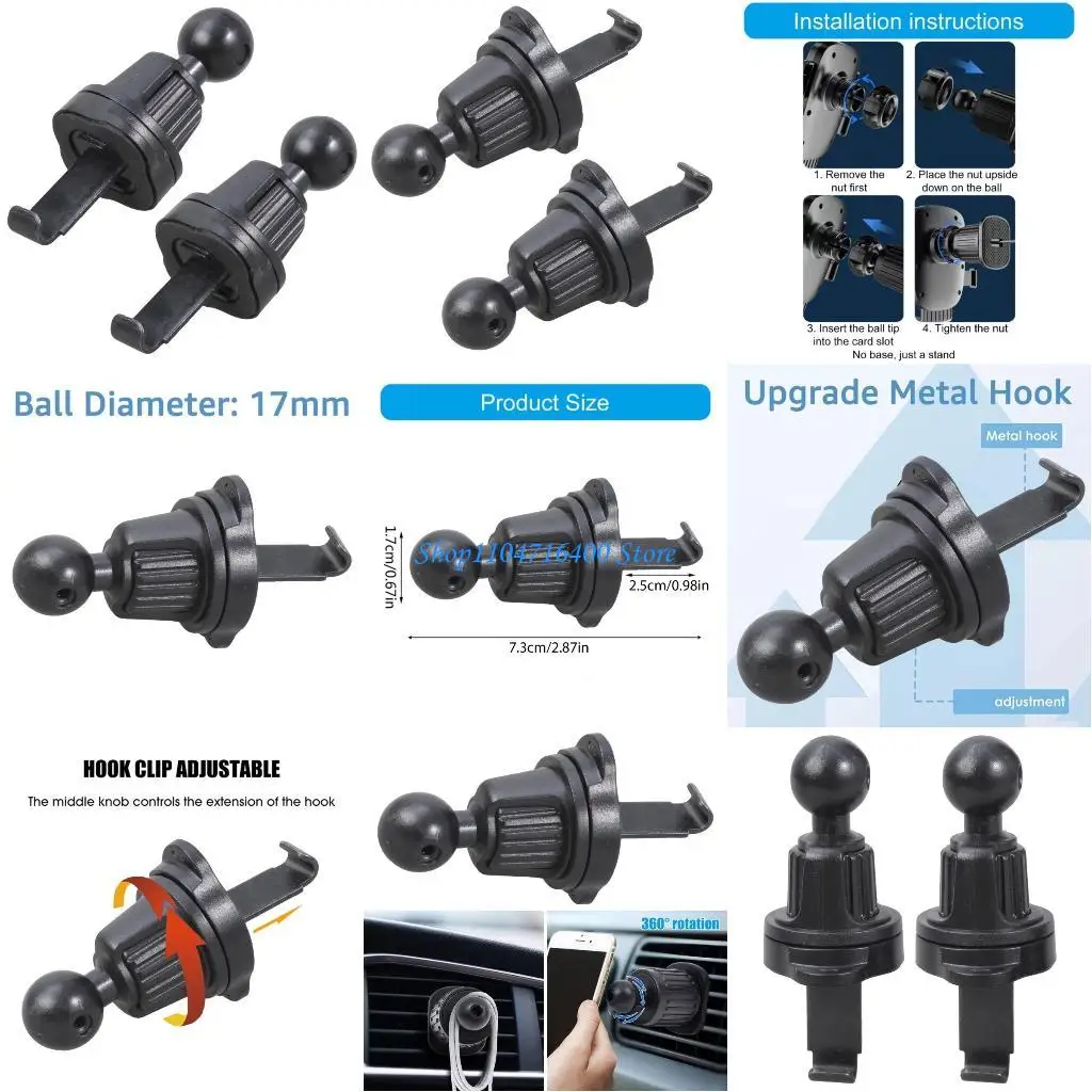 

Y1GD Universal Car Outlet Outlet Stand Holder Holder Support 360 градусов вращения 2 шт.