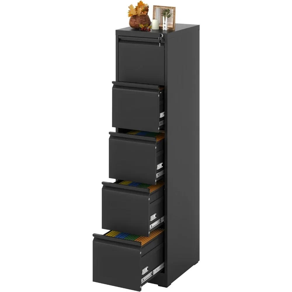 Vertical File Cabinet with Lock, File Cabinet for Home Office,