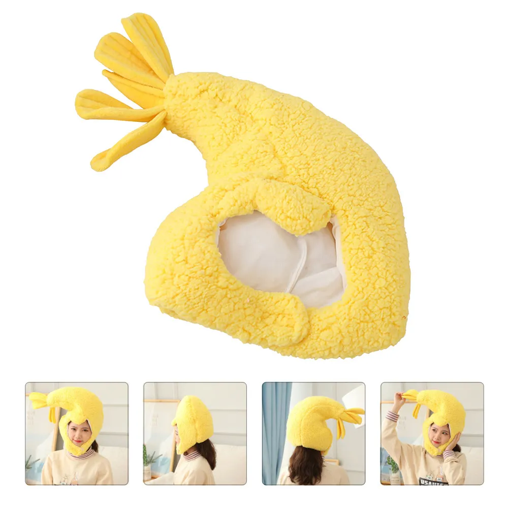 1Pcs Fried Shrimp Headpiece Novelty Costume for Carnival Masquerade Festival Role Play Dance Performance