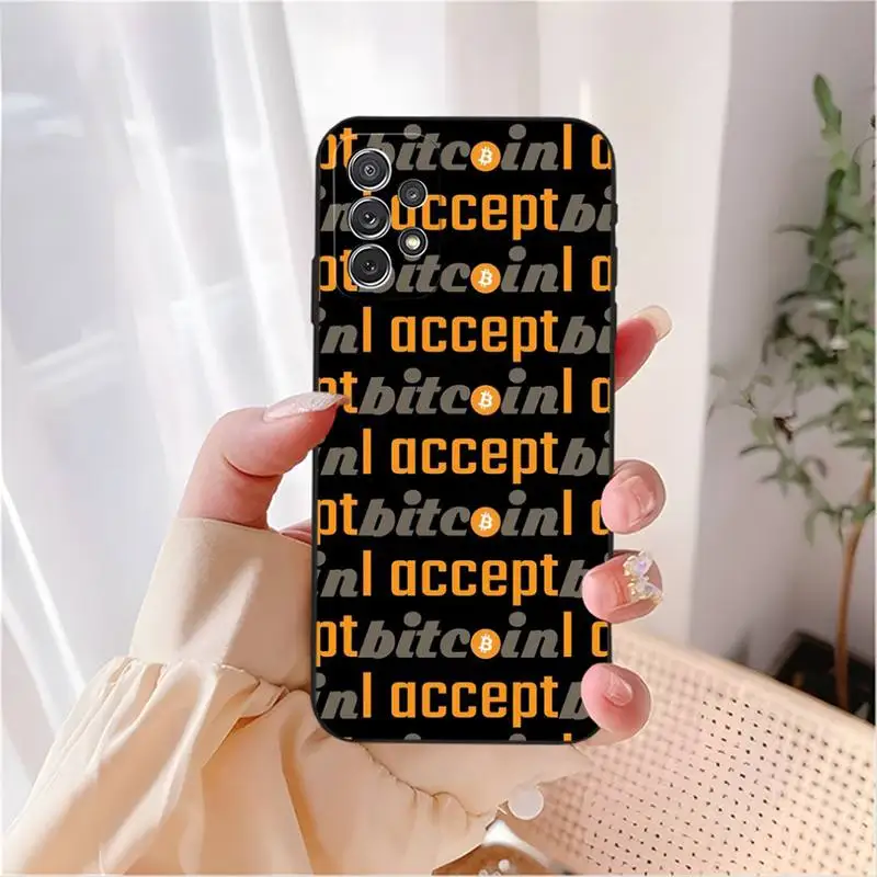 I Love Accept Bitcoin Phone Case Telefoon For Samsung Galaxy Note 10 20 Lite Plus Pro Ultra J4 J5 J6 J7 J8 2018 Prime A81 Cover