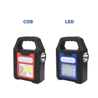Portable Solar Lantern COB LED Work Lamp Waterproof Emergency Spotlight USB Rechargeable Handlamp for Outdoor Hiking Camping