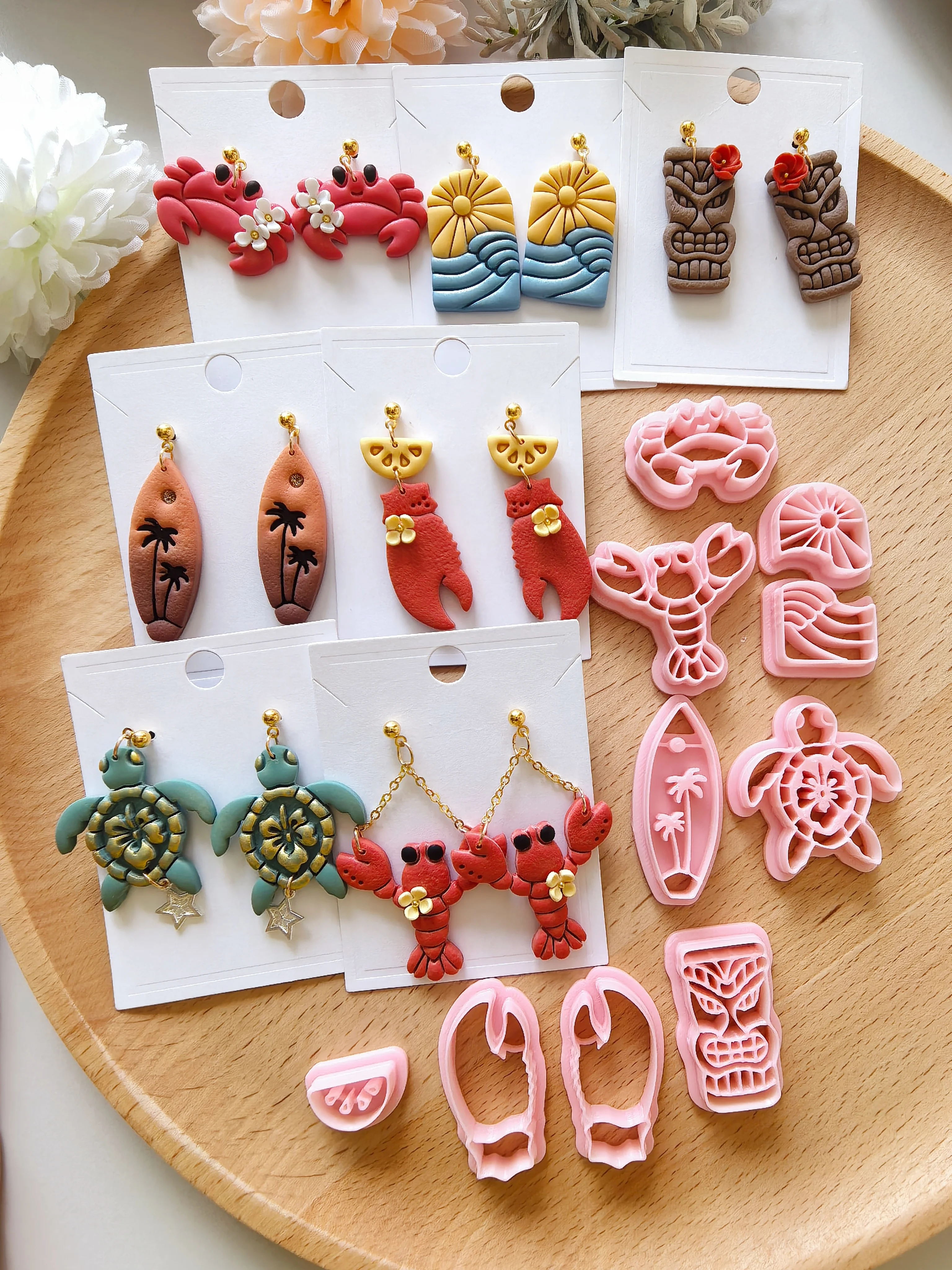 

Ocean Series Polymer Clay Cutter Crab/Lobster Clay Cutting Molds DIY Earrings Jewelry Making Hand Tools Soft Clay Tools Set