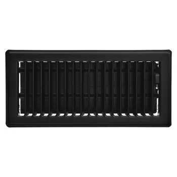 4英寸 x 10英寸啞光黑色鋼製百葉地板通風口,可調節通風罩,易於清潔,經久耐用 8 最佳銷售 地板通風口蓋 - №2
