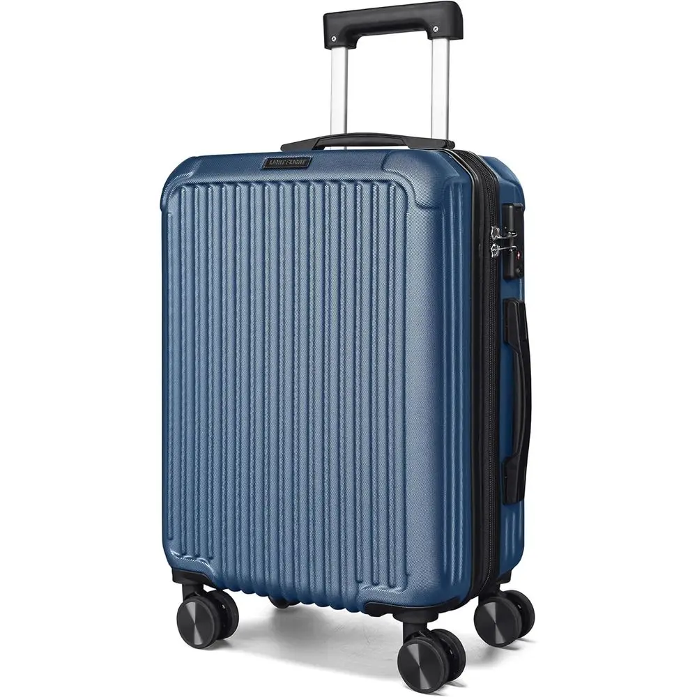 Carry On 22x14x9 Airline Approved, Hard Shell with Wheels, Expandable Harde, Lightweight, TSA Lock, Royal Blue