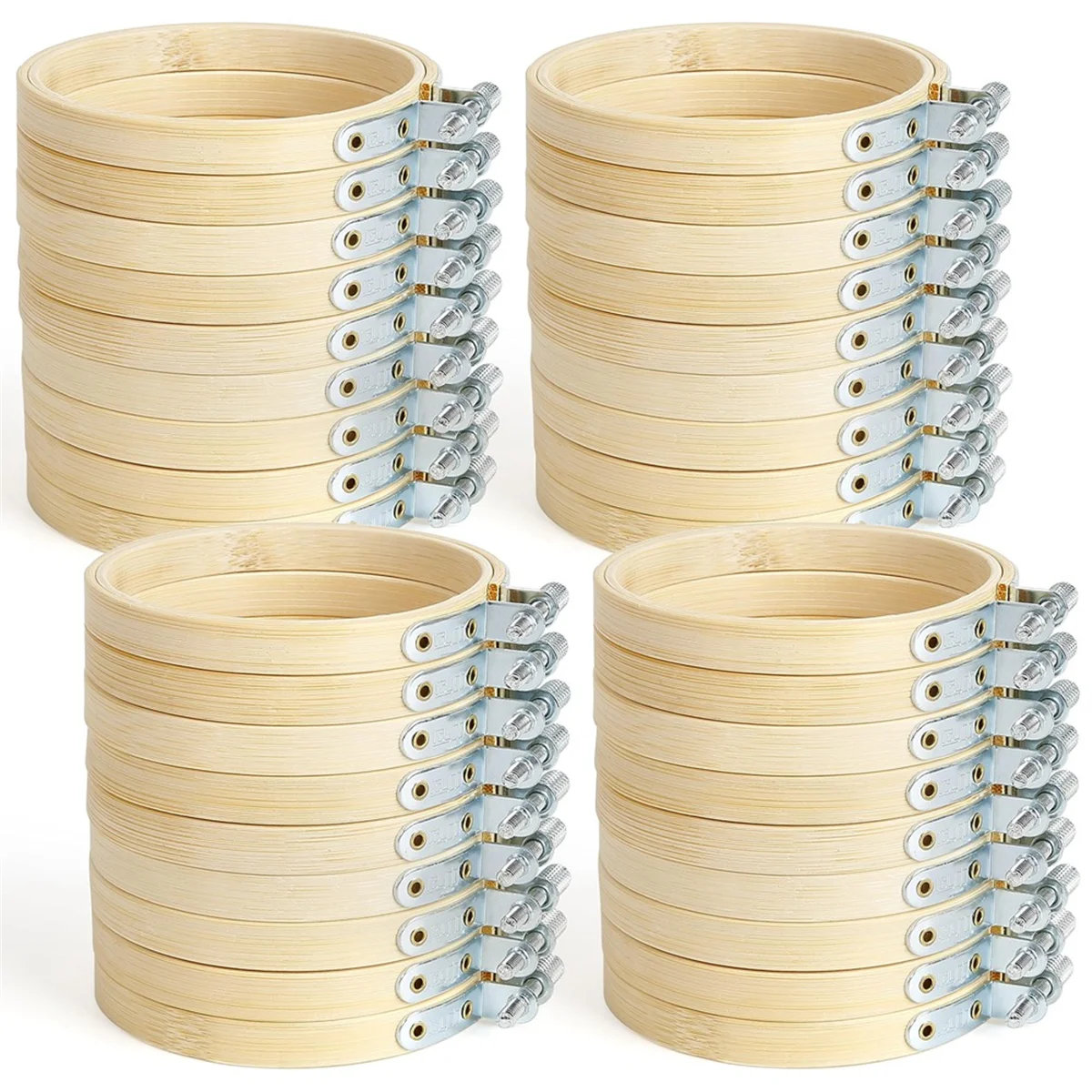 Mini Bordado Bambu Hoop Bordado Redondo Artesanato Faça Você Mesmo Bordados Costura e Artesanato 3in 8cm 36 Pcs