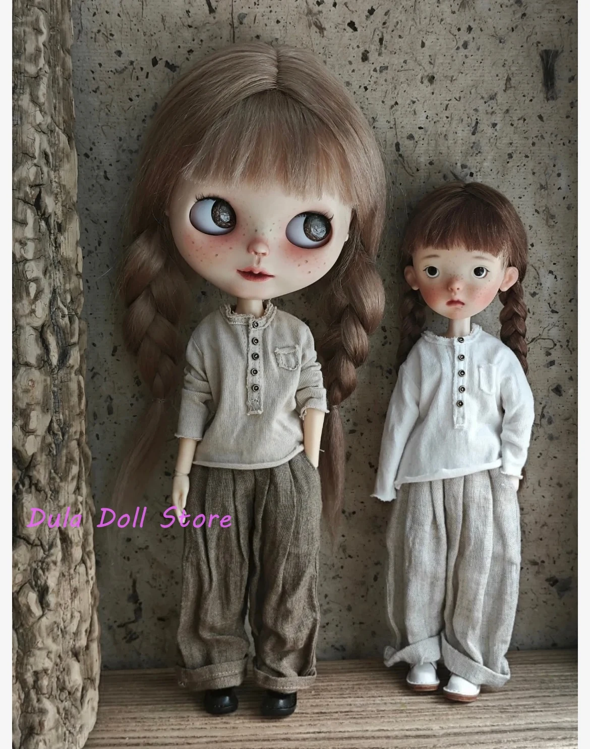 （Sewing time 1 month）Dula Doll Clothes Dress Casual cotton linen broken suits Blythe ob24 Azone Licca ICY JerryB 1/6 Bjd Doll