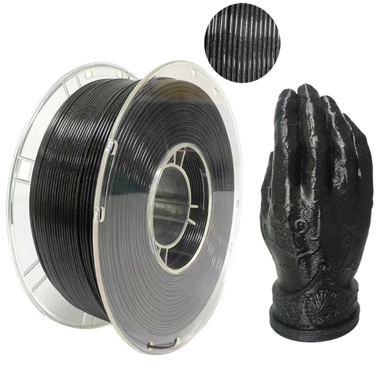 

Блестящий черный PETG-филамент 1,75 мм с эффектом металлик, высокая прочность, кислотостойкий, для 3D-печати моделей и контейнеров