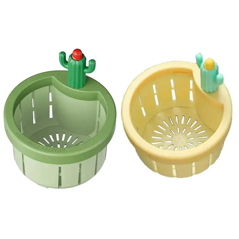 

Cartoon Cactus Design Sink Strainer Easy Cleaning Clog-Free Kitchen Drain Stopper Sink Drain Basket Strainer Food Catcher