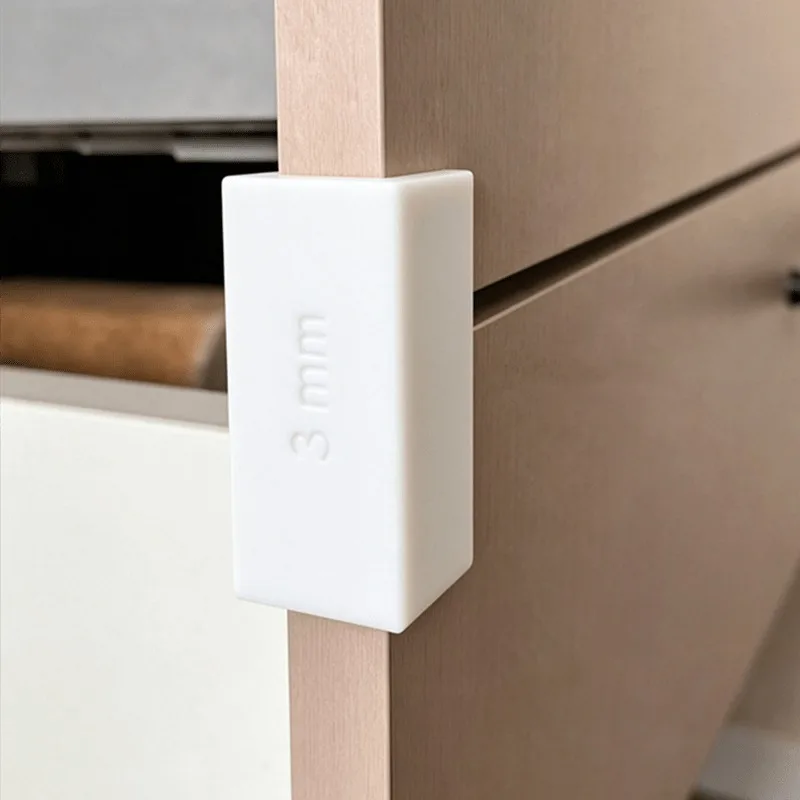 Adjustable Drawer Slide Shims White Cabinet Spacers, Thin Wood Panel Gap Sealing Strips for Cabinet Door Table Shelf Renovation