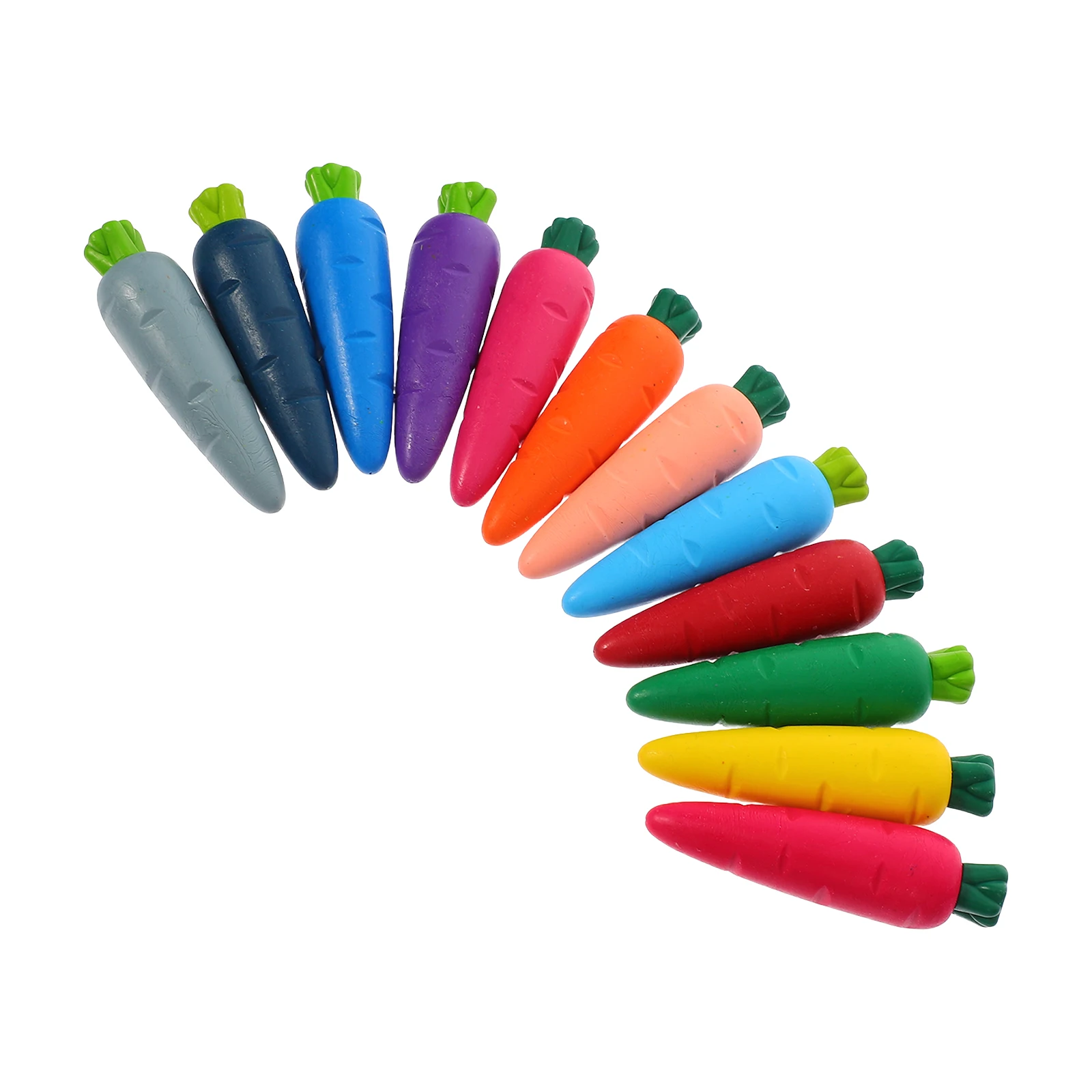 

12Pcs Multi-Color Washable Carrots Shape Crayons for Toddlers Easy Grip Creative Drawing Bulk Toddler Crayons Toddler Crayon