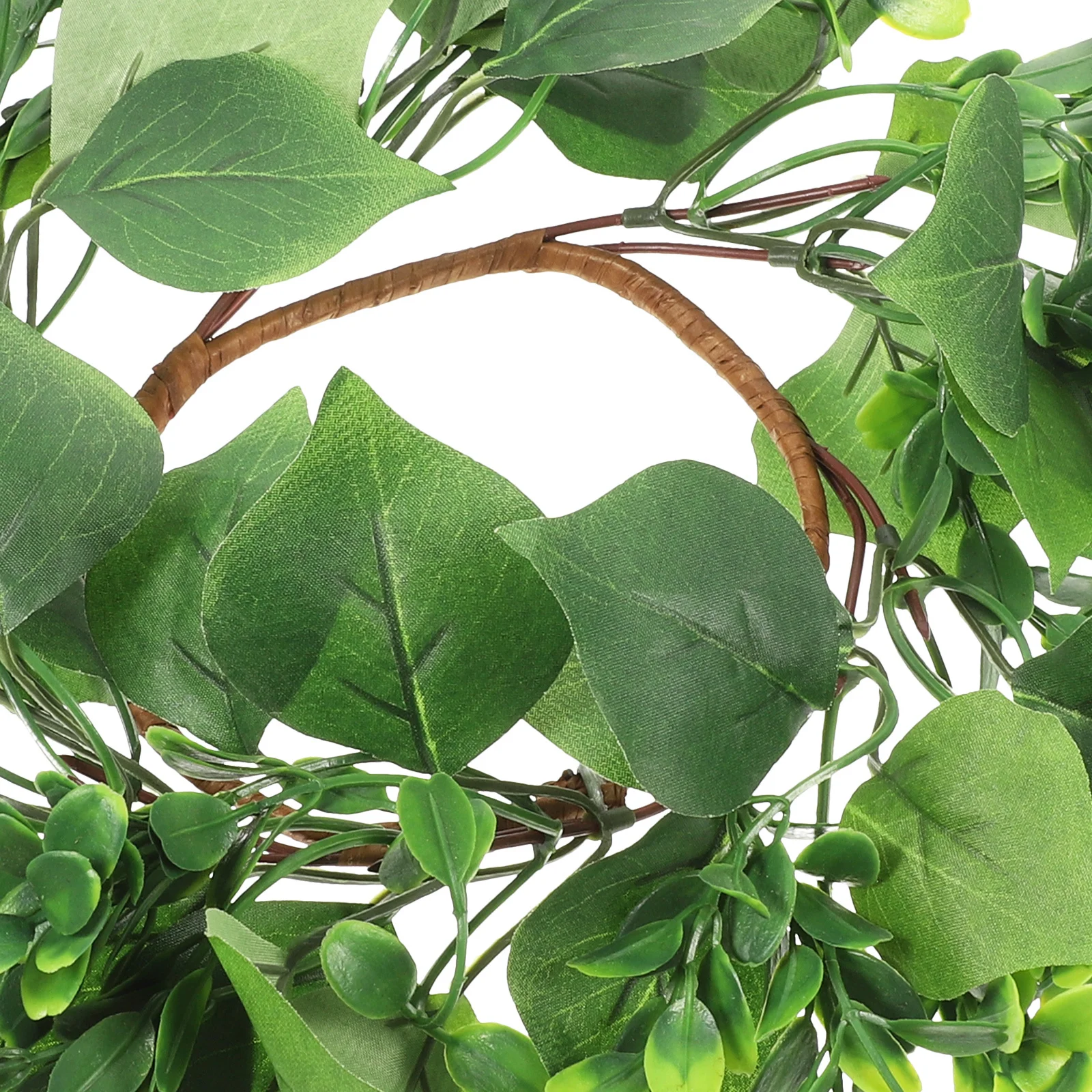 

2pcs Fake Leaf Rings Pillar Wreaths Reusable Table Decor Christmas Party Decoration Artificial Wreath Desktop Decor Xmas