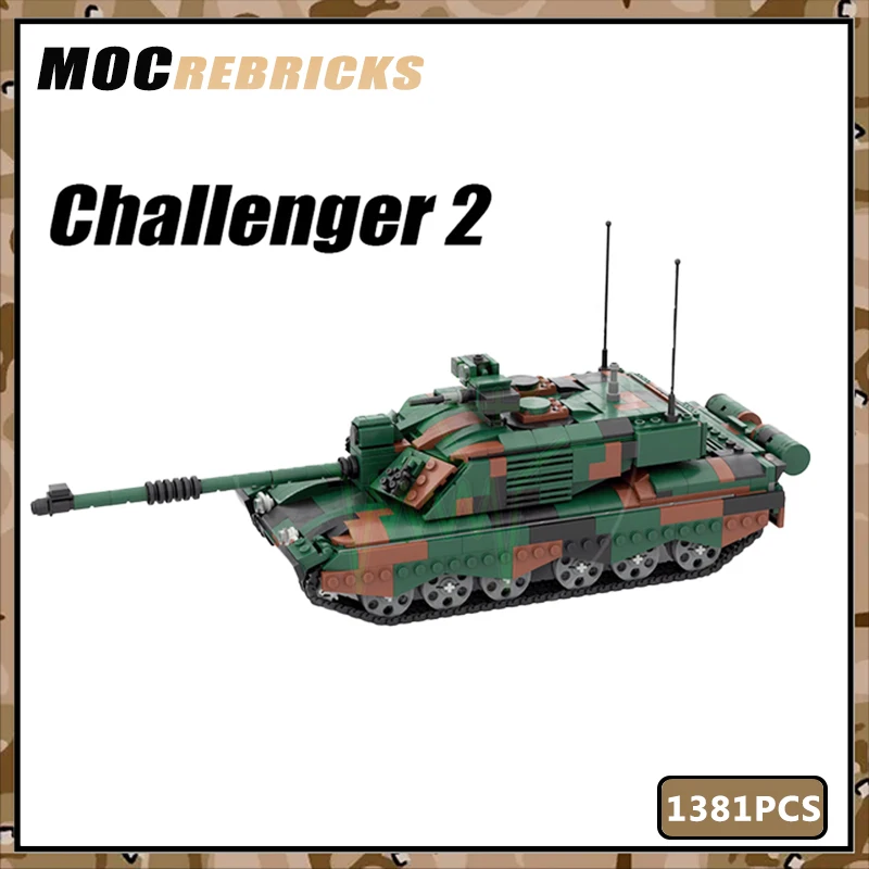 WW2อาวุธ Series Challenger 2รถถัง MOC อาคารบล็อก DIY อิฐหุ้มเกราะติดตามของเล่นของเล่น