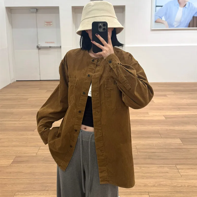 

Женский вельветовый свитер irt Jaet Long Sve с кондиционером, осень-зима, новый Sle Y48038, повседневный Sle, полиэфирное волокно