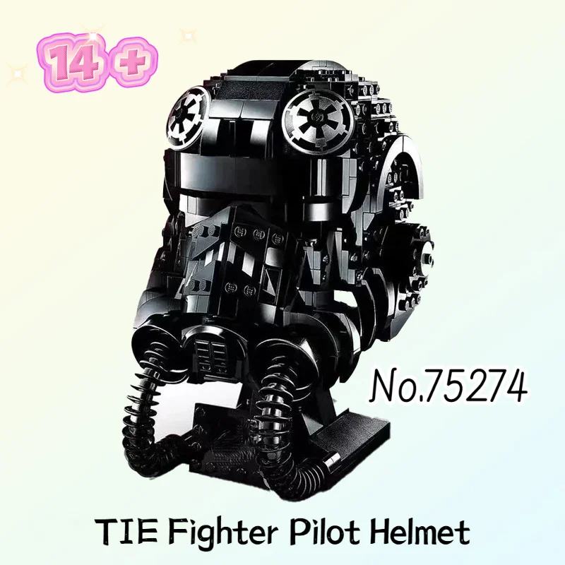 Image of 724-teiliger Star Interstellar Conflict Imperial Starfighter TIE Fighter Pilotenhelm Baustein-Modell Spielzeug Geburtstags-Dekoration Geschenk