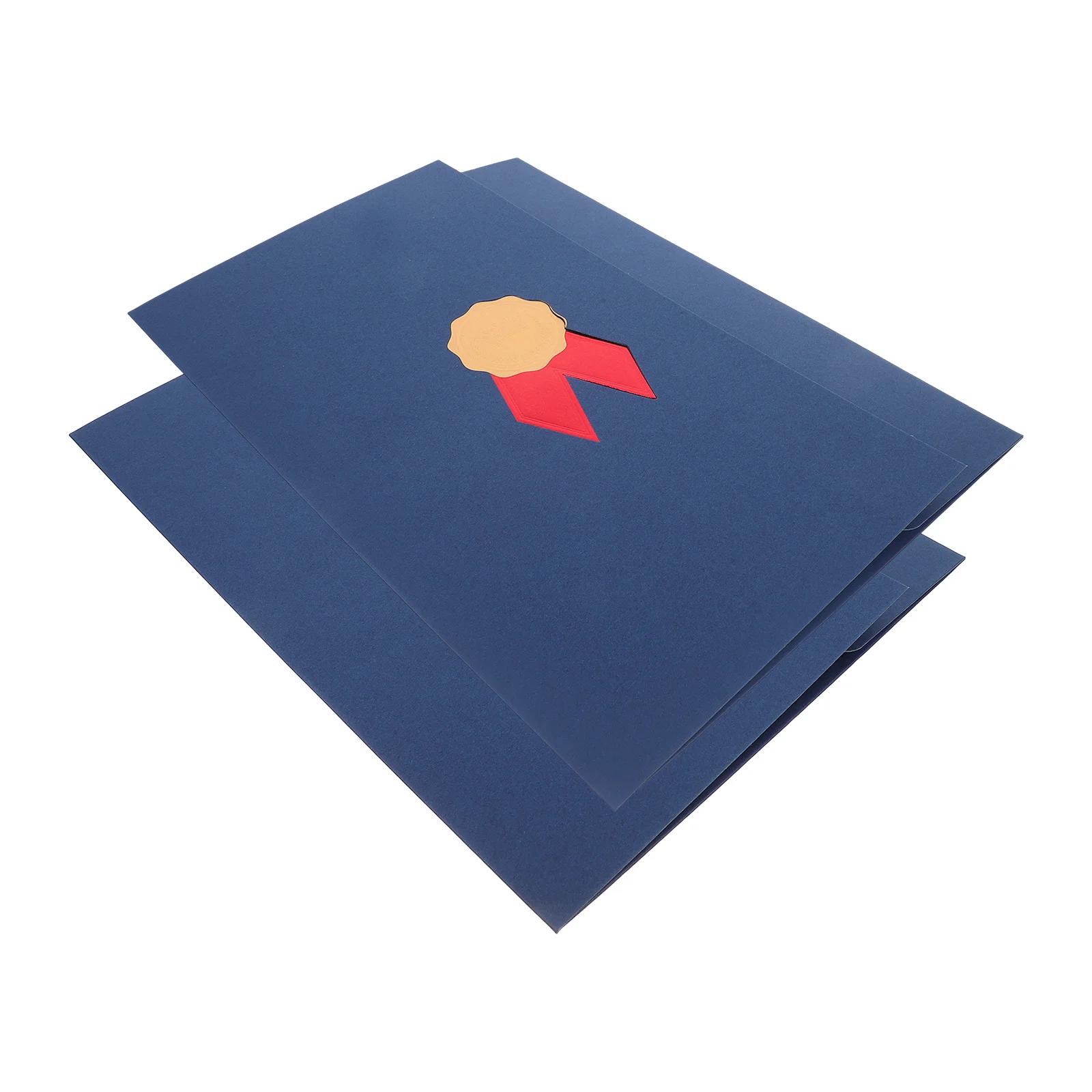 

2pcs Certificate Cover A4 Size Paper Award Holder For Diploma Document Folder Portable Lightweight Smooth Edges Elegant Design