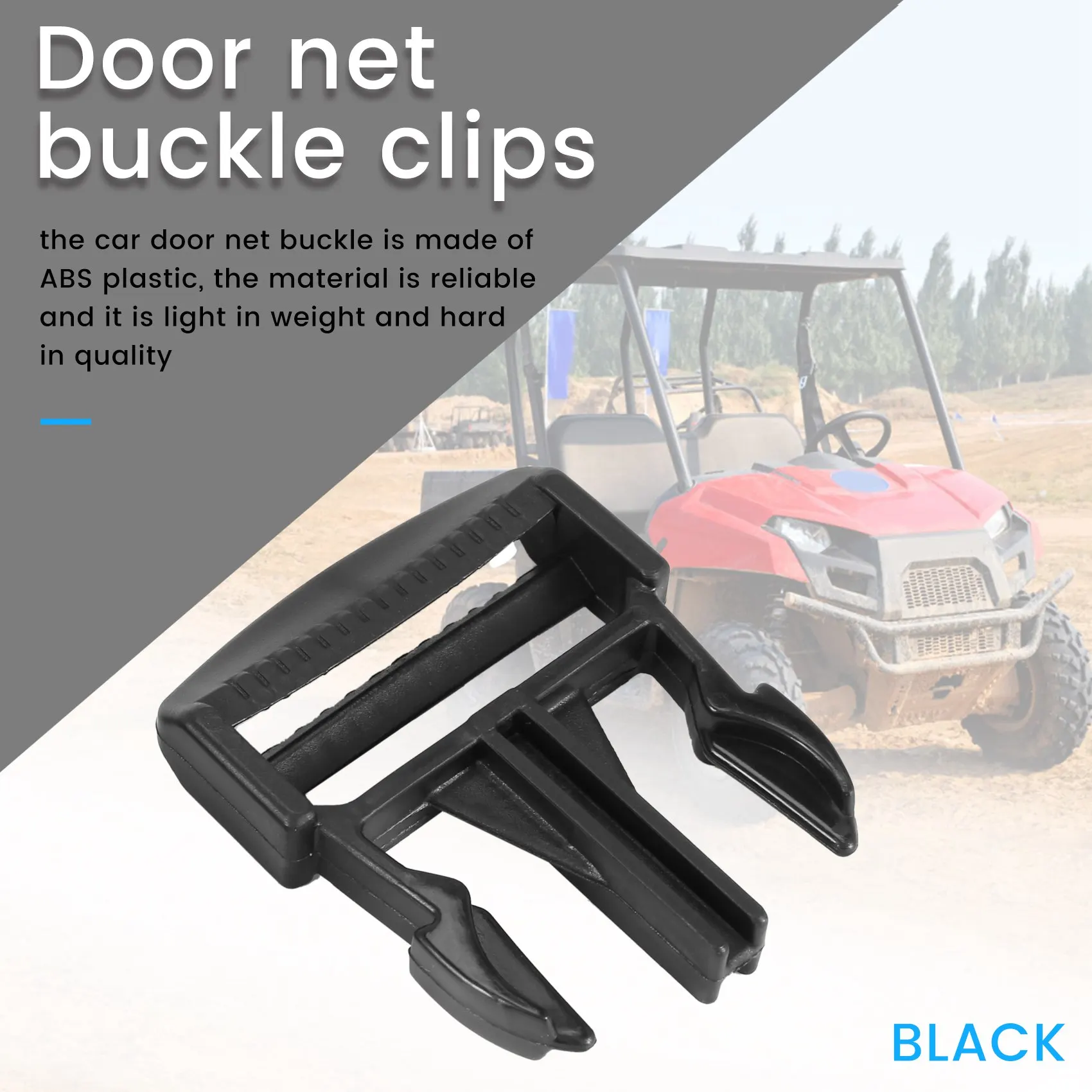 【Vendita flash】Confezione da 2 clip per fibbia a rete per porta per Polaris Ranger 2016-2020 570 900 1000 XP Fibbia di fissaggio per rete per porta di sicurezza laterale per 545