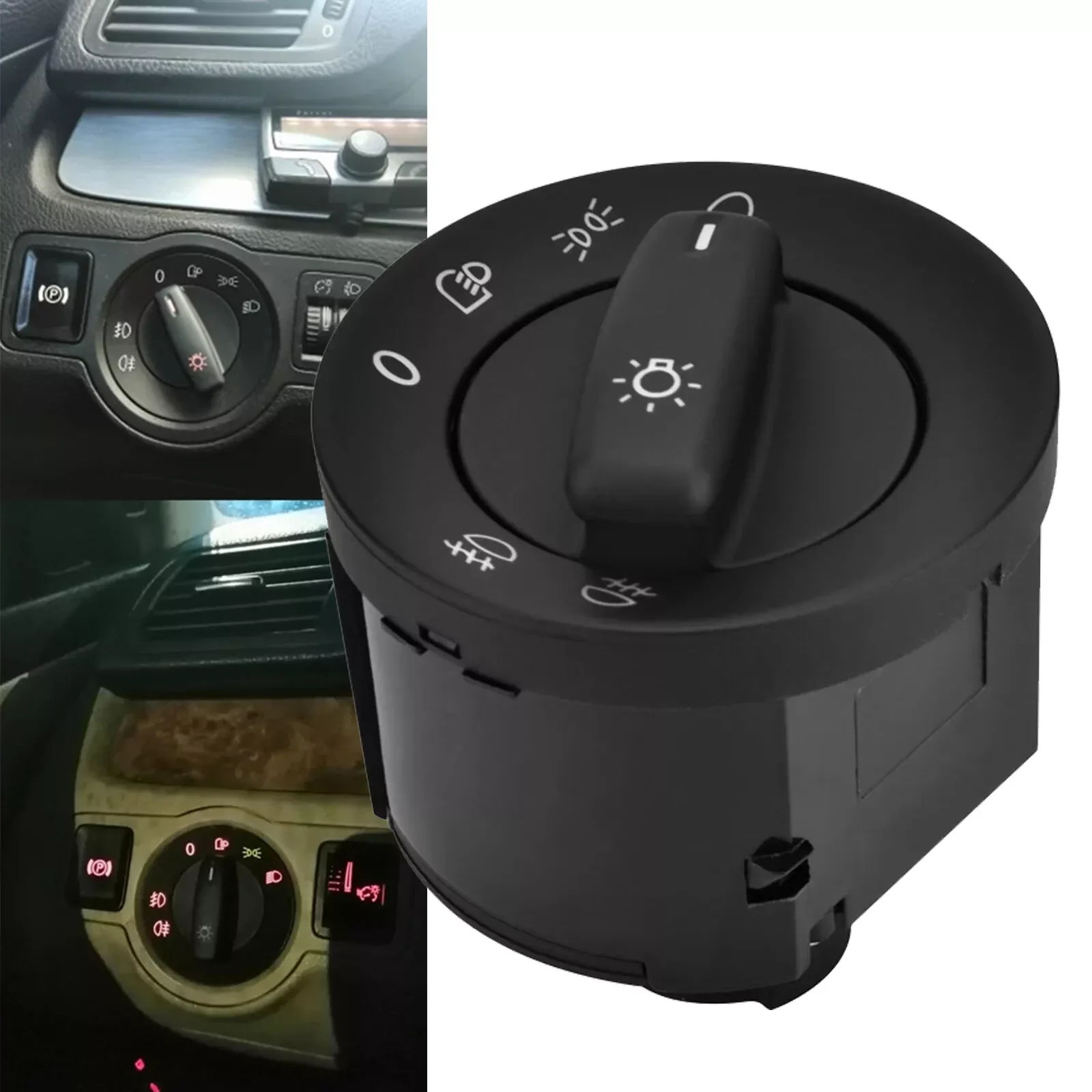 

Car Headlight Light Switch Black Plastic Fits For Vw Caddy Passat Jetta Touran Golf Mk5 OEM1K0941431N Car Accessories