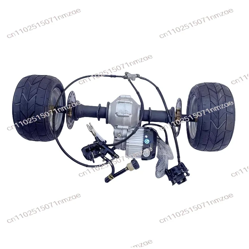 Four Wheel Electric Kart Accessories ATV Differential Disc Brake Shaft Drive Rear Axle Motor Tooth Pack 6 Inch Tires