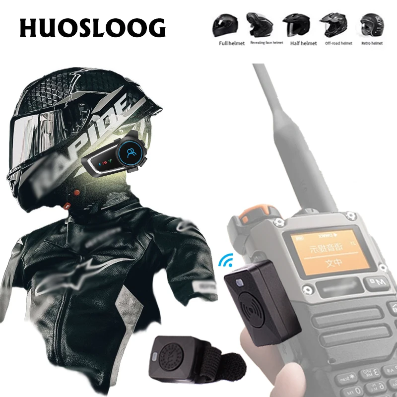 

Walkie Talkie Helmet Bluetooth Headphones Wireless Motorcycle Headset Locomotive BT Earpiece For Baofeng Tidradio Btonera KSUT
