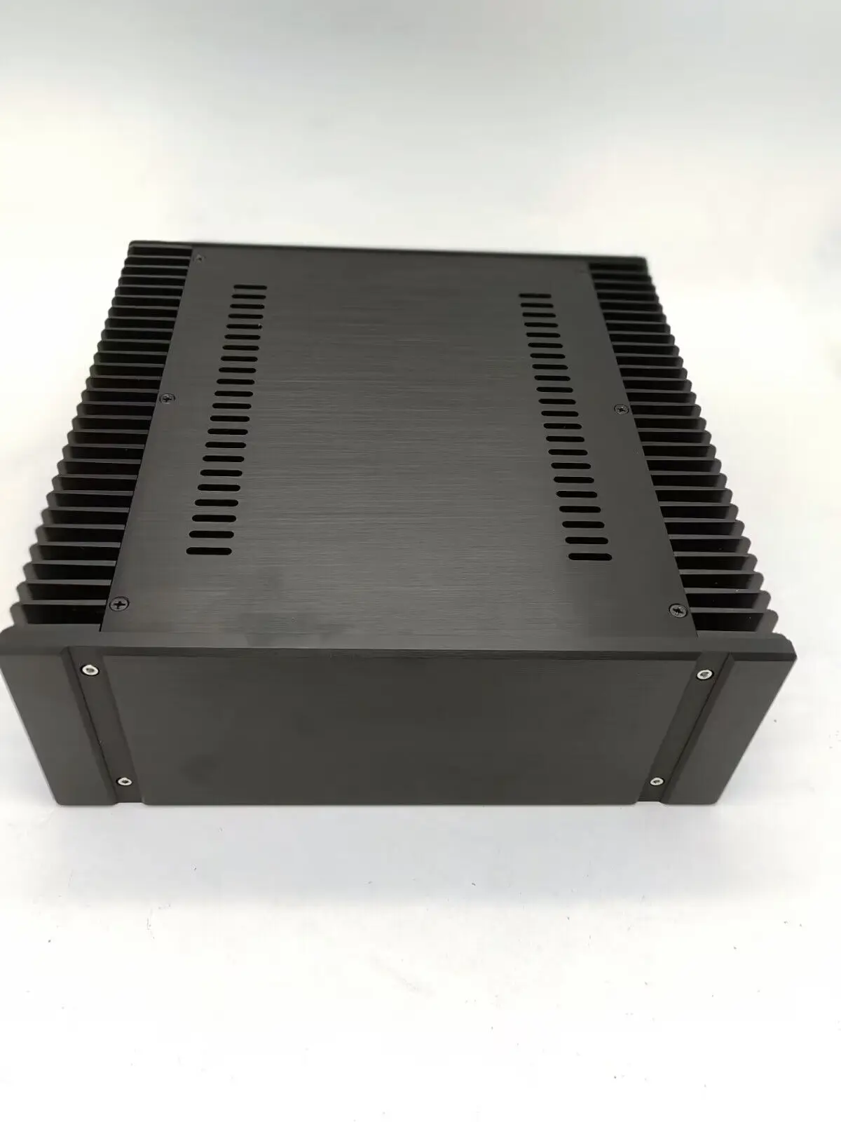 

3212A Black Aluminum Class A Amplifier DIY Chassis Both Sides Heatsink Power AMP Case