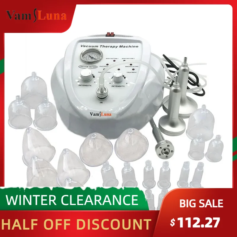 VamsLuna Vacuum Massage Therapy Machine Enlargement Pump Lifting Breast Enhancer Massager Cup And Body Shaping Beauty Device