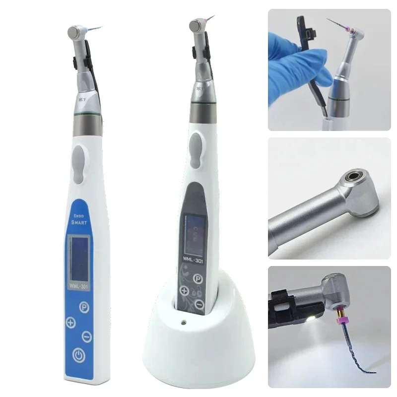 Dentals Equipments Wireless LED Endos Motors With 16:1 Contras Angle Endodontics Electrics Root Canals Endomotors 9 Modes