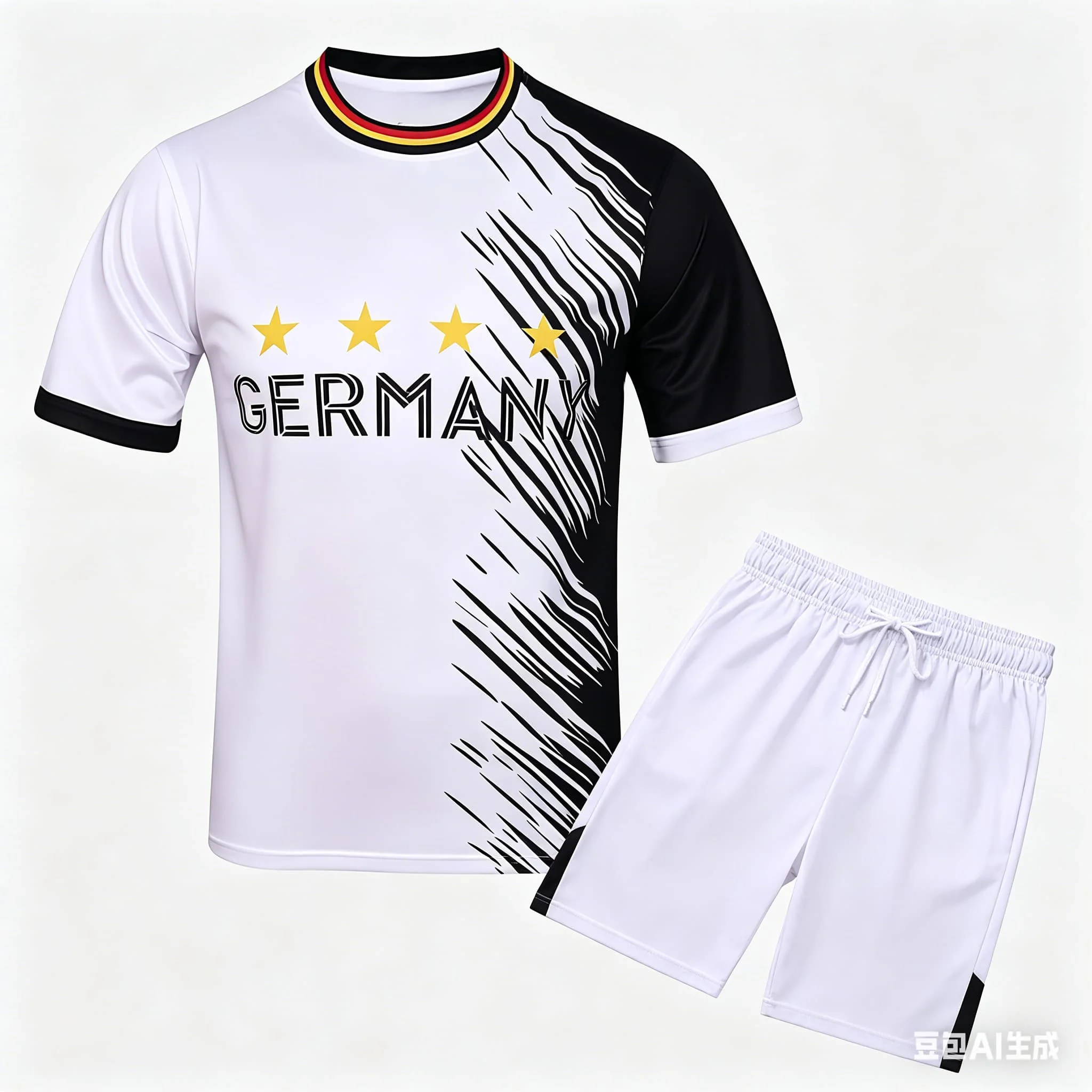 Beach Surfing The Latest European Team Germany Football Jersey Set High Quality and Breathable Soccer Uniform Set