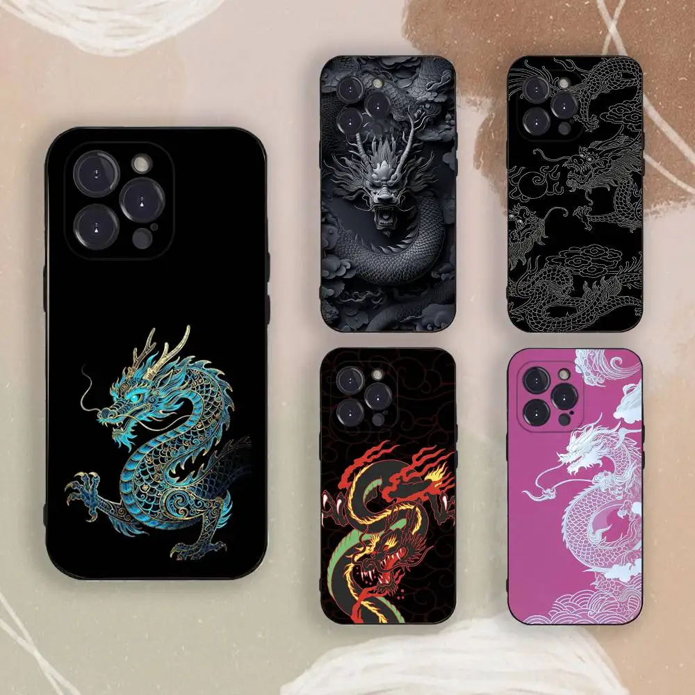 

Fashion Chinese Dragon Phone Case For iPhone 17,16,15,14,13,12,11,Pro,Max,Plus Shockproof Cover