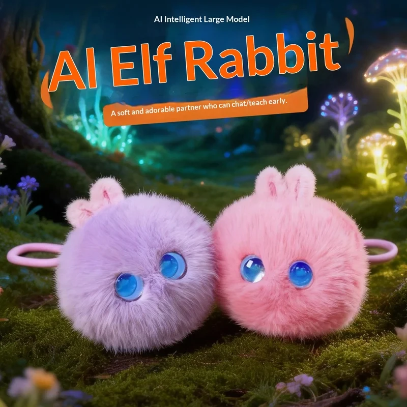2026 Generic Cute AI Rabbit Plush Companion Smart Interactive Talking Desktop Buddy Gift For Best Friends Classmates Stuffed Toy