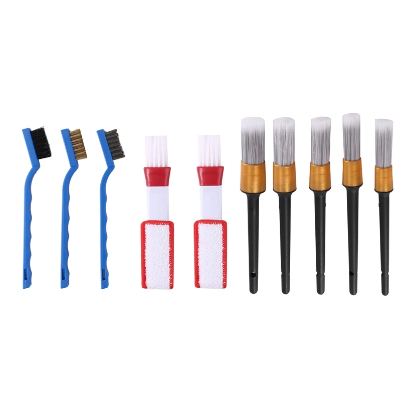 

10 Pcs Car Detailing Brush Set Includes For Cleaning Car Interior Exterior Brushes