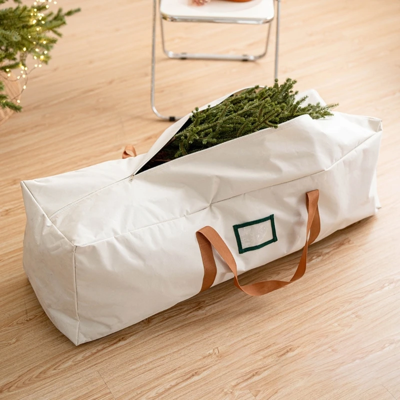 Christmas Tree Storage Bag Oxford Cloth with Double Zippers and Carry Handles for Seasonal Use Wreath