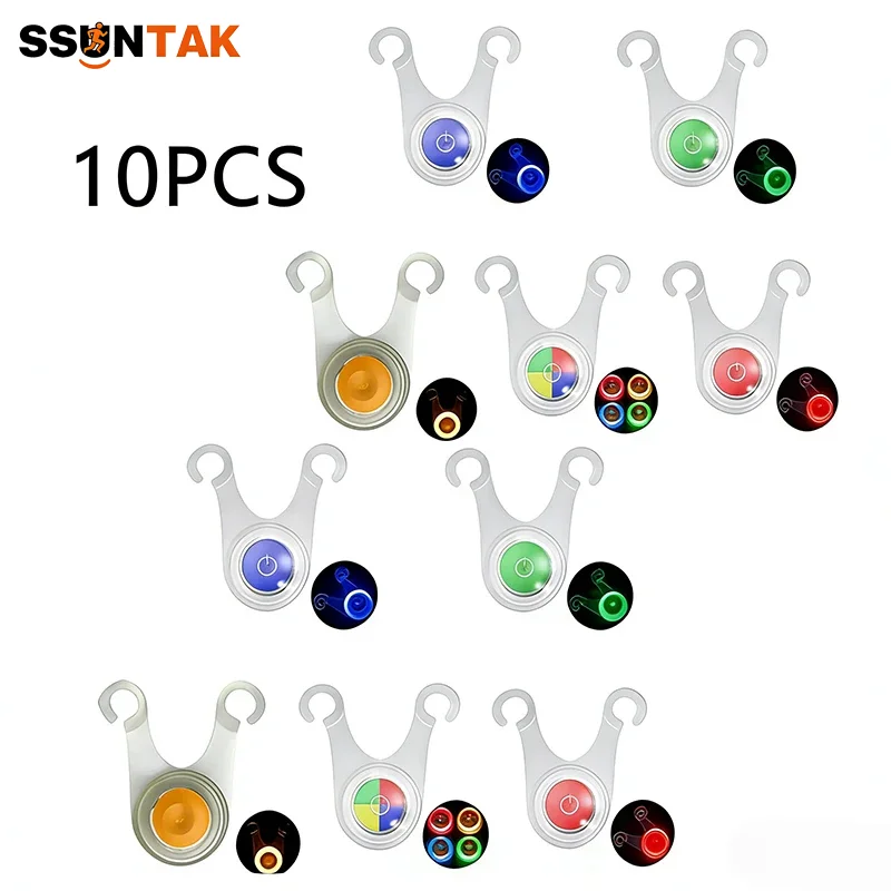 

SSUNTAK LED Camping String Lights Waterproof Multi-Color Mini Hanging Hook Lamp Outdoor Tent Campsite Bike Safety Warning Light