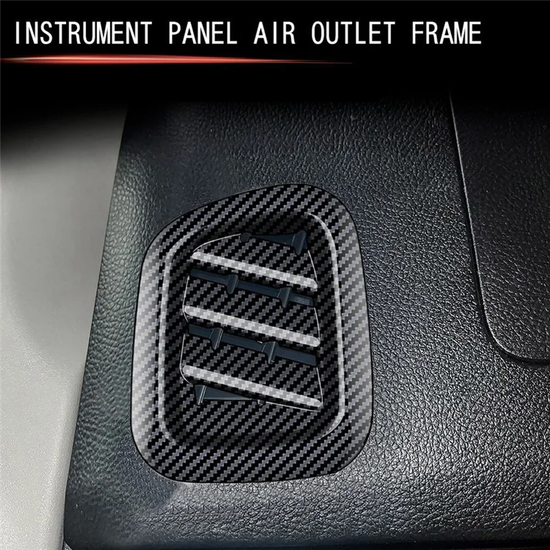 BB-For سوزوكي سباشيا 2017-2022 سيارة الجبهة تنفيس الهواء لوحة القيادة A/C منفذ غطاء إطاري ألياف الكربون نمط RHD استبدال