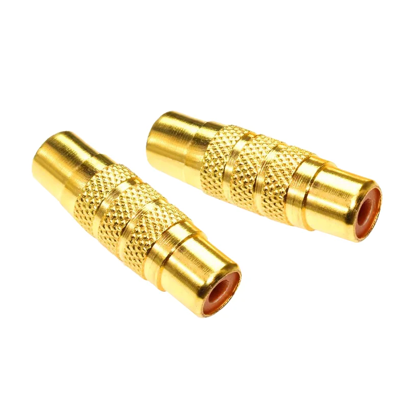 Gold Plated RCA Connector Female To Female Coupler for Audio Video Joiner Barrel Adapter AV Plug Metal Speaker