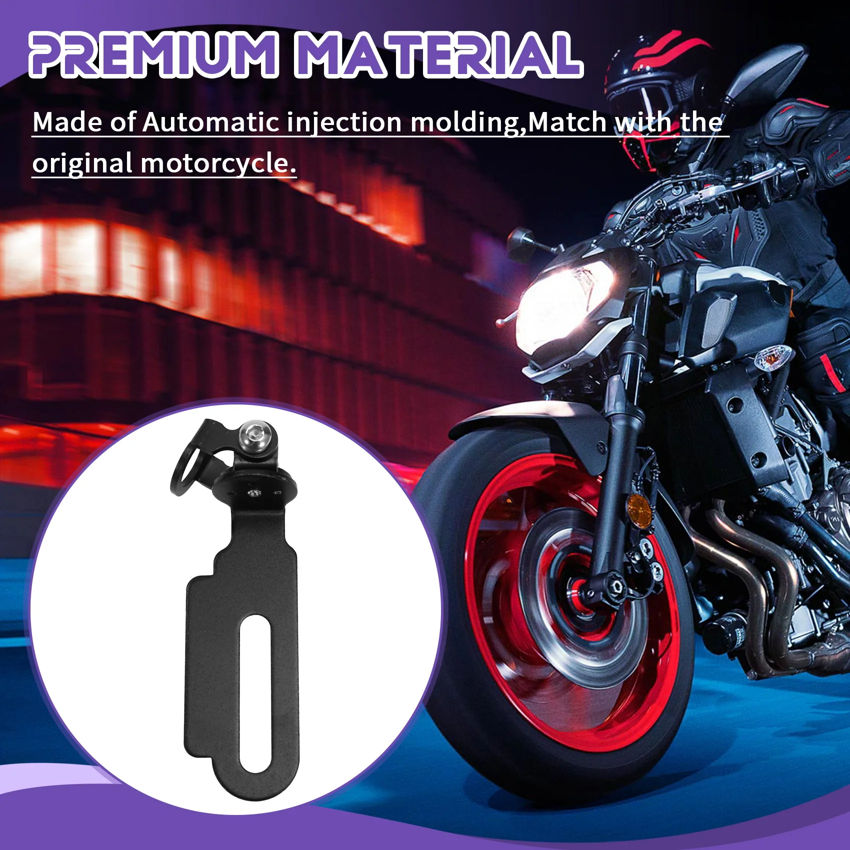 Classy-Motorcycle License Plate Feeder Clip Stainless Steel Vehicle Radio Antenna Clip Edge Intercom Antenna Base Bracket
