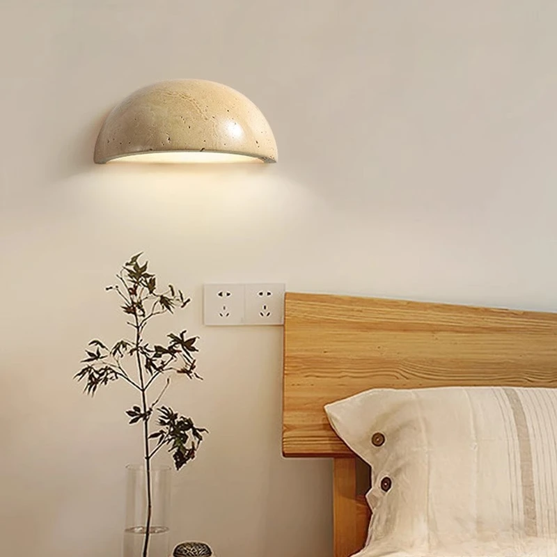Vintage Wabi Sabi Nordic Style Semi Circle Wall Lamp Creative Art Decor Wall Sconce for Bedroom Living RoomAtmospheric wall lamp