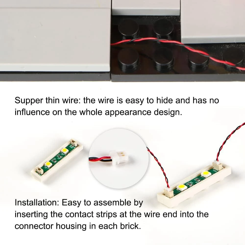 20Pcs 1X4 LED Lighting Kit Building Block Bricks City DIY Combination Module MOC Compatible with Bricks Model Decoration DIY Toy