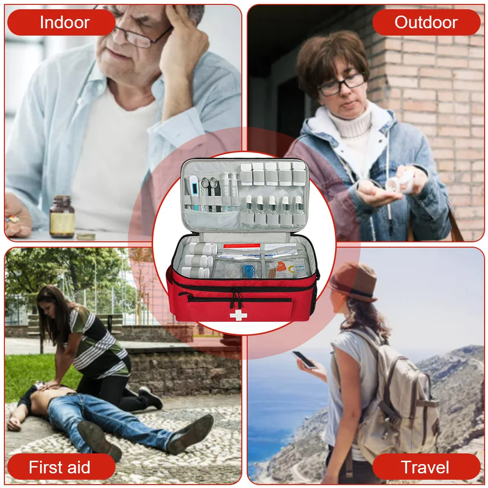 المحمولة الإسعافات الأولية الطبية عدة السفر التخييم في الهواء الطلق الطوارئ الطب حقيبة التخزين المنزل السفر البسيطة EDC الحقيبة المنظم حبوب منع الحمل C #4