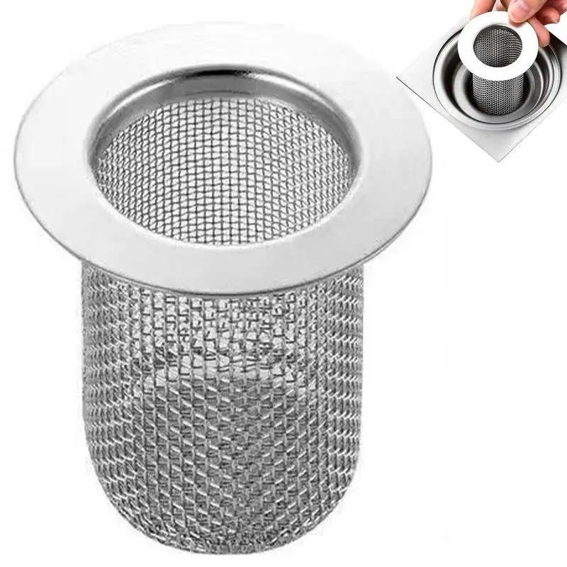 Rete fognaria per lavello da bagno filtro filtro in acciaio inox punzonatura Foor scarico lavello filtro fogna scorie rete lavaggio piatto filtro