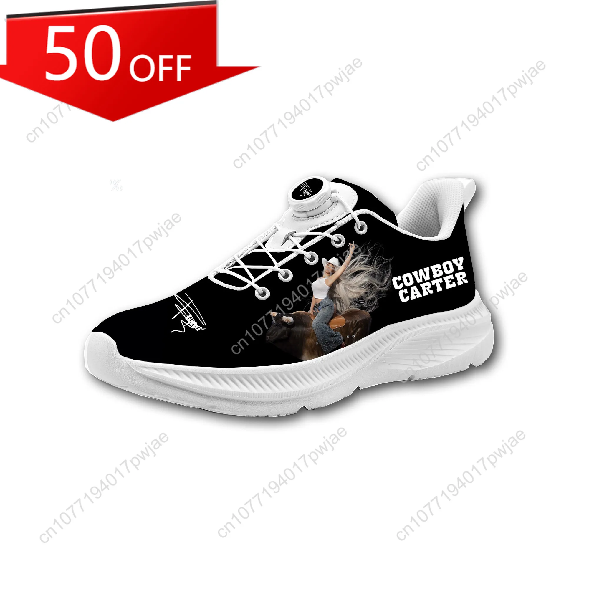 

Beyonce Mens Womens Rock Cowboy Carter Casual Hiking Shoes Laceless Rotating Button Sports Shoes lightweight Custom Sneaker