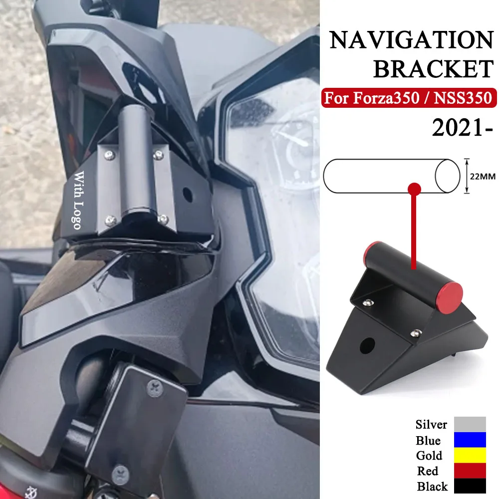 

Motorcycle Smartphone Phone Holder Navigation Plate Bracket 22mm GPS Stand Holder For Honda Forza 350 Forza350 NSS 350 2021-2025